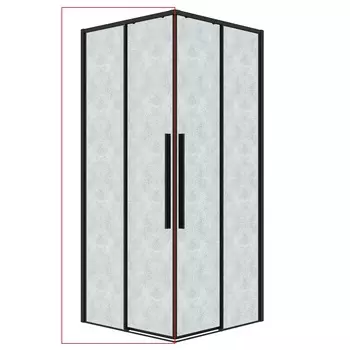 Душевая дверь Grossman Galaxy 70x195 1/2.K33.01.70.21.02 стекло шиншилла, профиль черный матовый