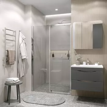 Душевая дверь Grossman Pragma 110x195 100.K33.03.110.10.00 стекло прозрачное, профиль хром