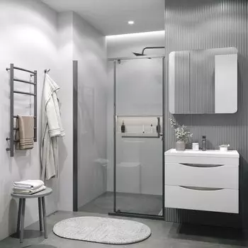 Душевая дверь Grossman Pragma 120x195 100.K33.03.120.42.00 стекло прозрачное, профиль графит