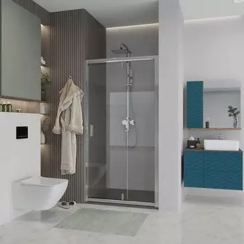 Душевая дверь Niagara 110х190 NG-63-11A распашная, стекло прозрачное, профиль хром