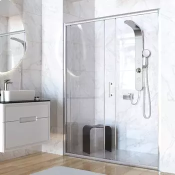 Душевая дверь Taliente 120x195 TA-120-1CP стекло прозрачное, профиль глянцевый хром