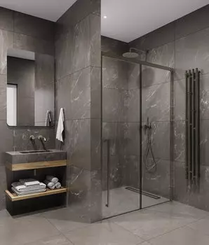 Душевая дверь Timo 120х200 TDSS-120/13C-8L стекло прозрачное, профиль никель