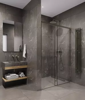 Душевая дверь Timo 130х200 TDSS-130/13C-8L стекло прозрачное, профиль никель