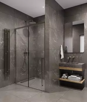 Душевая дверь Timo 140х200 TDSS-140/13C-8R стекло прозрачное, профиль никель