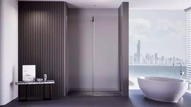 Душевая дверь Veconi Premium Trento 120x200 PTDW-50GR-120-01-C4 стекло прозрачное, профиль графит