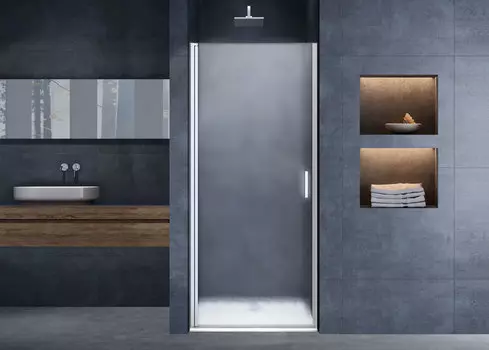 Душевая дверь Vincea Alpha 100x195 VDP-3AL100MT стекло текстурное, профиль хром