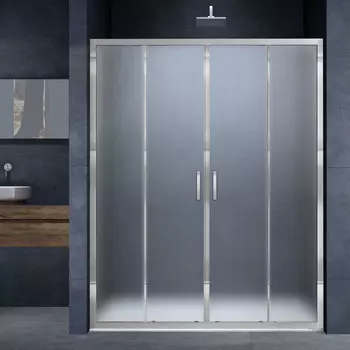 Душевая дверь Vincea Alpha 160х190 VDS-3AL2 стекло текстурное, профиль хром