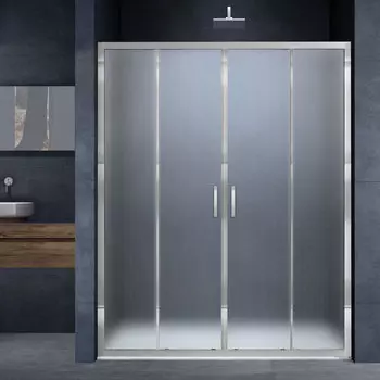 Душевая дверь Vincea Alpha 180х190 VDS-3AL2 стекло текстурное, профиль хром