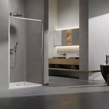 Душевая дверь Vincea Slim 8mm 110x200 VDS-6SL110CL стекло прозрачное, профиль хром