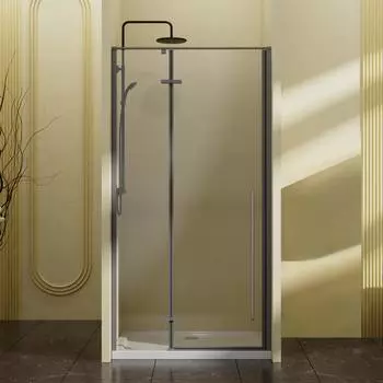 Душевая дверь Vincea Slim-N 100x195 VDPH-5SN100CLGM стекло прозрачное, профиль вороненая сталь