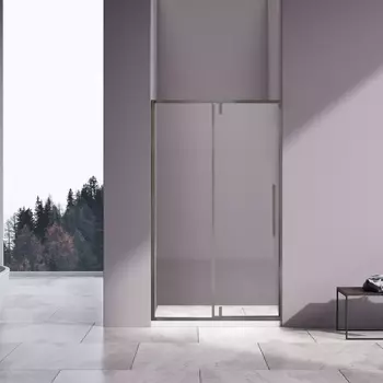 Душевая дверь Vincea Slim-N 120x195 VDP-4SN120CLGM стекло прозрачное, профиль вороненая сталь