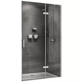 Душевая дверь в нишу Abber Zart 90x195 AG08090 стекло прозрачное, профиль хром