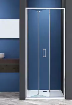 Душевая дверь в нишу CeramaLux 90x190 CL935-90 стекло прозрачное, профиль хром