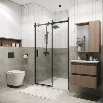 Душевая дверь в нишу Grossman Classic 140х195 100.K33.04.140.42.00 стекло прозрачное, профиль графит сатин