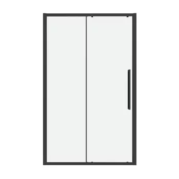 Душевая дверь в нишу Grossman Cosmo 140x195 100.K33.02.140.21.00 стекло прозрачное, профиль черный матовый