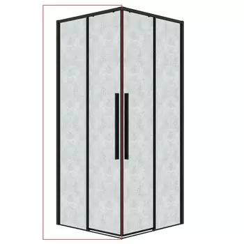 Душевая дверь в нишу Grossman Galaxy 100x195 1/2.K33.01.10.21.02 стекло шиншилла, профиль черный матовый