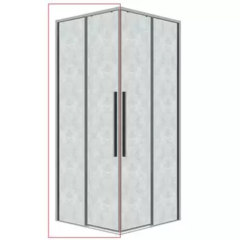 Душевая дверь в нишу Grossman Galaxy 100x195 1/2.K33.01.10.10.02 стекло шиншилла, профиль хром