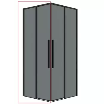 Душевая дверь в нишу Grossman Galaxy 110x195 1/2.K33.01.11.21.10 стекло тонированное, профиль черный матовый