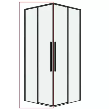 Душевая дверь в нишу Grossman Galaxy 70x195 1/2.K33.01.70.21.00 стекло прозрачное, профиль черный матовый