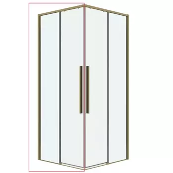 Душевая дверь в нишу Grossman Galaxy 70x195 1/2.K33.01.70.32.00 стекло прозрачное, профиль золото сатин