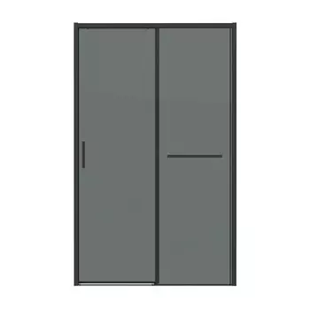 Душевая дверь в нишу Grossman Style 120x195 100.K33.05.120.21.10 стекло тонированное, профиль черный матовый