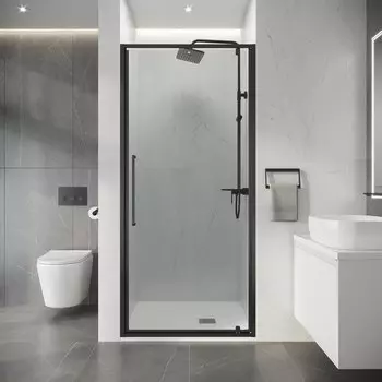 Душевая дверь в нишу Niagara Nova 100x195 NG-35-10AGR стекло прозрачное, профиль графит матовый