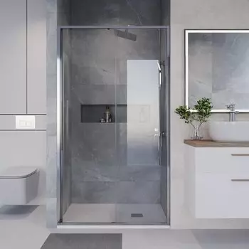 Душевая дверь в нишу Niagara Nova 110x195 NG-64-11A стекло прозрачное, профиль хром