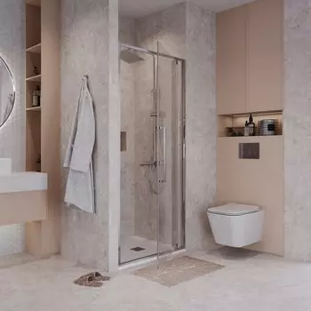 Душевая дверь в нишу Niagara Nova 80x195 NG-66-8A стекло прозрачное, профиль хром