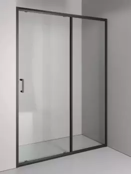 Душевая дверь в нишу Orange 140x190 E02-140TB стекло прозрачное, профиль матовый черный