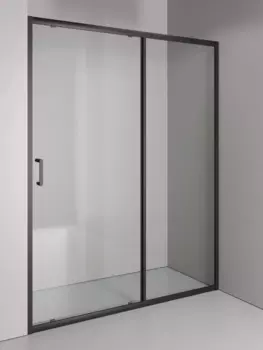Душевая дверь в нишу Orange 150x190 E02-150TB стекло прозрачное, профиль матовый черный