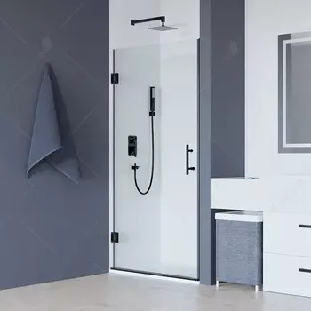 Душевая дверь в нишу RGW Hotel HO-011B 70 см стекло прозрачное, профиль черный