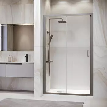 Душевая дверь в нишу RGW Passage 130x195 PA-14Gr стекло прозрачное, профиль серый