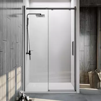 Душевая дверь в нишу Veconi Vianno 130x195 VN70GR-130-01-C4 стекло прозрачное, профиль графит