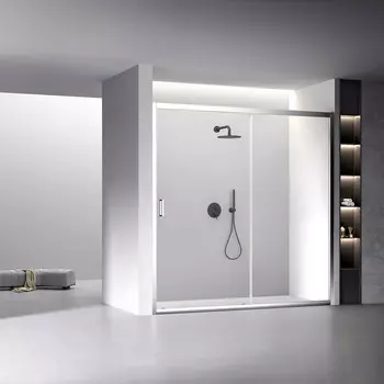 Душевая дверь в нишу Veconi Vianno 200x195 VN60-200-01-C5 стекло прозрачное, профиль хром