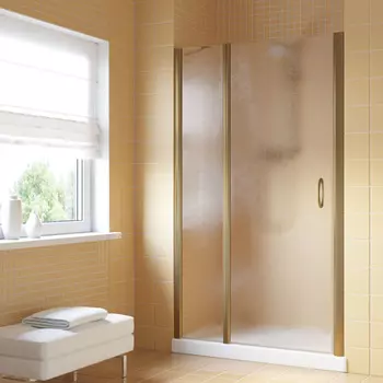 Душевая дверь в нишу Vegas-Glass 140 см EP-F-1 LUX 140 05 02 профиль бронза, стекло шиншилла