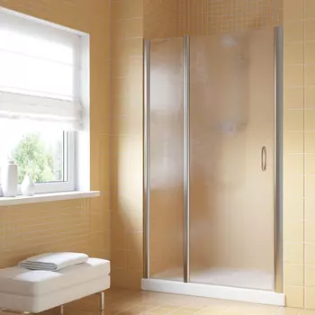 Душевая дверь в нишу Vegas-Glass 145 см EP-F-1 LUX 145 08 02 профиль глянцевый хром, стекло шиншилла