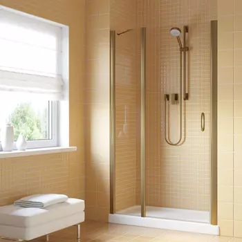 Душевая дверь в нишу Vegas-Glass 145 см EP-F-1 LUX 145 05 01 профиль бронза, стекло прозрачное