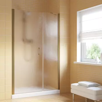 Душевая дверь в нишу Vegas-Glass 145 см EP-F-2 LUX 145 05 02 профиль бронза, стекло шиншилла