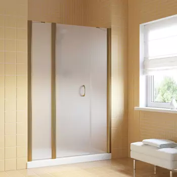 Душевая дверь в нишу Vegas-Glass 145 см EP-2F LUX 145 05 10 профиль бронза, стекло сатин