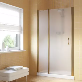 Душевая дверь в нишу Vegas-Glass 150 см EP-F-1 LUX 150 05 10 профиль бронза, стекло сатин