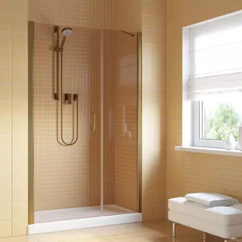 Душевая дверь в нишу Vegas-Glass 150 см EP-F-2 LUX 150 05 05 профиль бронза, стекло бронза