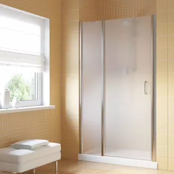 Душевая дверь в нишу Vegas-Glass 155 см EP-F-1 LUX 155 08 10 профиль глянцевый хром, стекло сатин