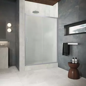 Душевая дверь в нишу Vegas-Glass 175 см ZP Protec h1900 175 07 10 профиль матовый хром, стекло сатин