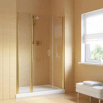 Душевая дверь в нишу Vegas-Glass 175 см EP-2F LUX 175 09 crystalvision профиль золото глянцевое, стекло crystalvision