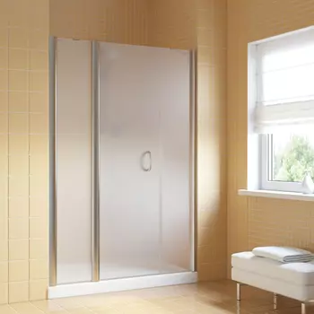 Душевая дверь в нишу Vegas-Glass 180 см EP-2F LUX 180 08 10 профиль глянцевый хром, стекло сатин