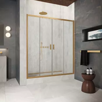 Душевая дверь в нишу Vegas-Glass 215 см Z2P Protec h1900 215 03 02 профиль золото матовое, стекло шиншилла
