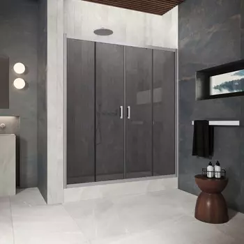 Душевая дверь в нишу Vegas-Glass 215 см Z2P Protec h1900 215 07 07 профиль матовый хром, стекло графит