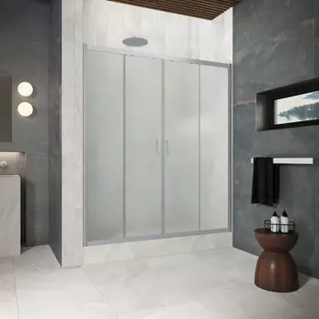 Душевая дверь в нишу Vegas-Glass 220 см Z2P Protec 220 07 10 профиль матовый хром, стекло сатин