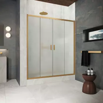 Душевая дверь в нишу Vegas-Glass 220 см Z2P Protec 220 03 10 профиль золото матовое, стекло сатин
