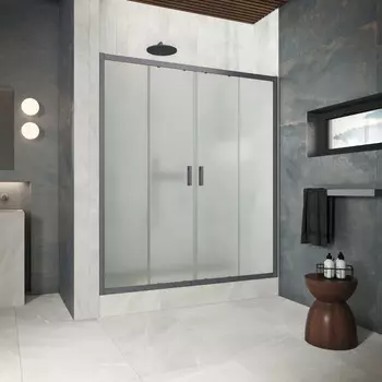 Душевая дверь в нишу Vegas-Glass 220 см Z2P Protec 220 06 10 профиль gunmetal, стекло сатин